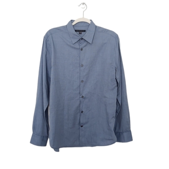 John Varvatos Mens Slim Fit Button Down Blue Dress Shirt Size Small. - Picture 1 of 14